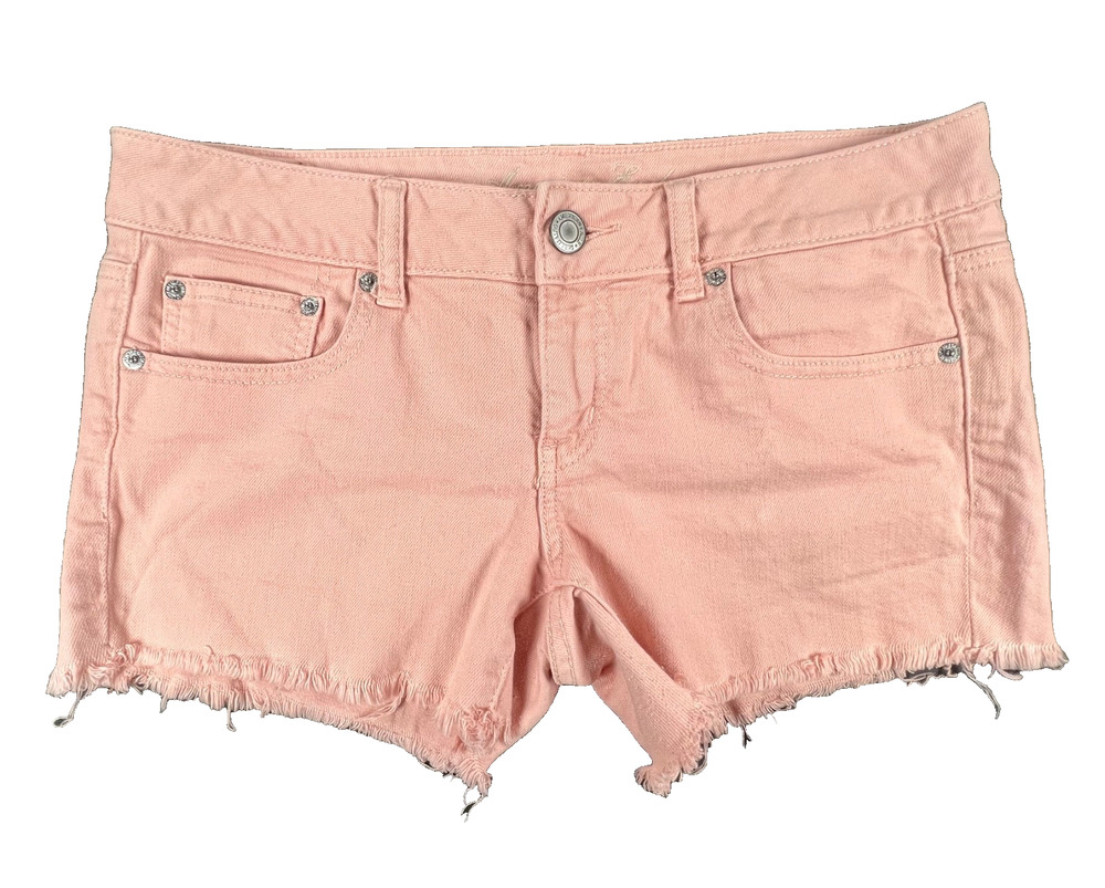 American Eagle Pink Rosé Low Rise Jean Denim Shorts (Women's 8)